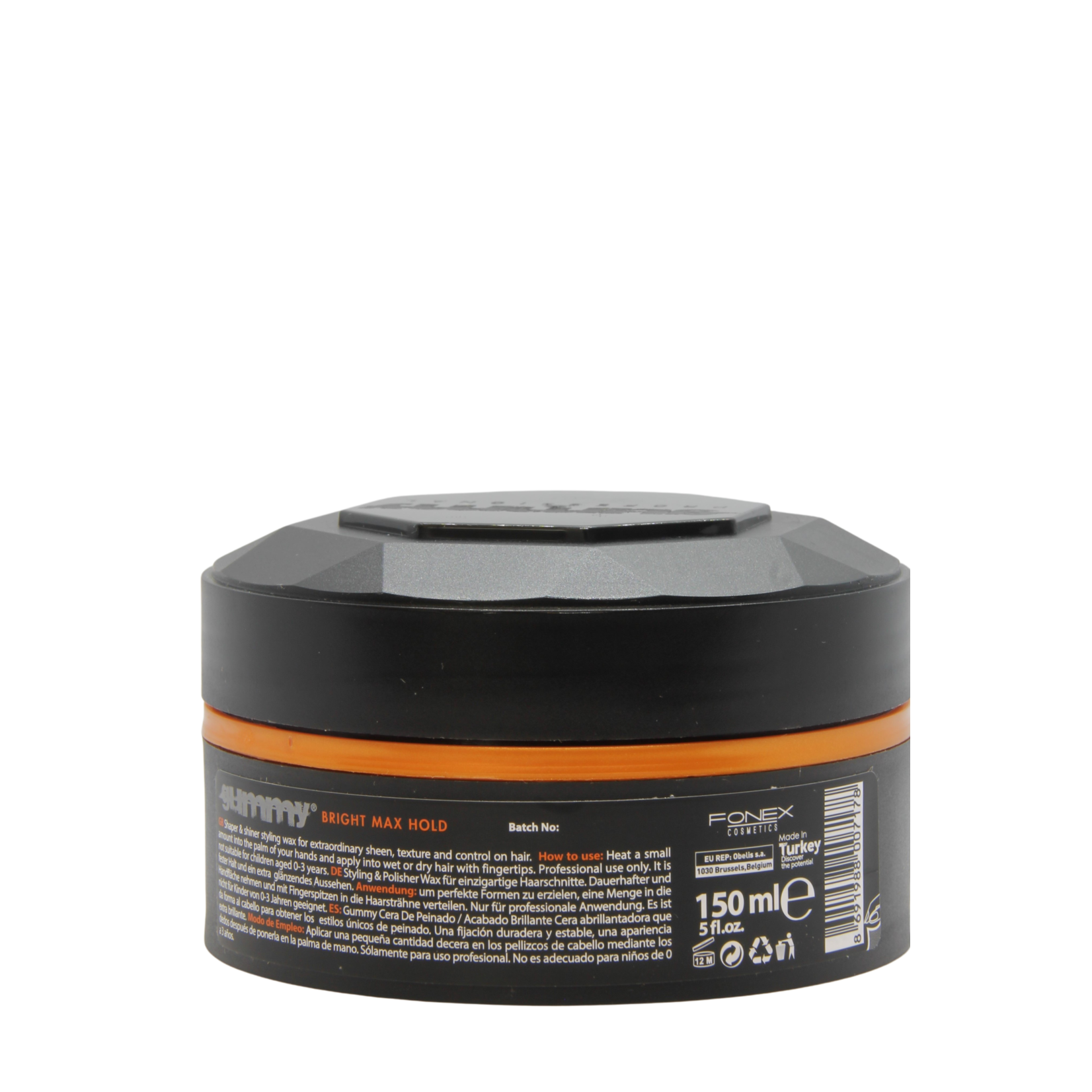 Femmas Fonex Gummy Hair Wax Bright Max Hold – 150ml – Strong Hair Wax – Extra Shine & Maximum Hold – Styling Wax for Long-Lasting Fixation – Professional Hair Styling