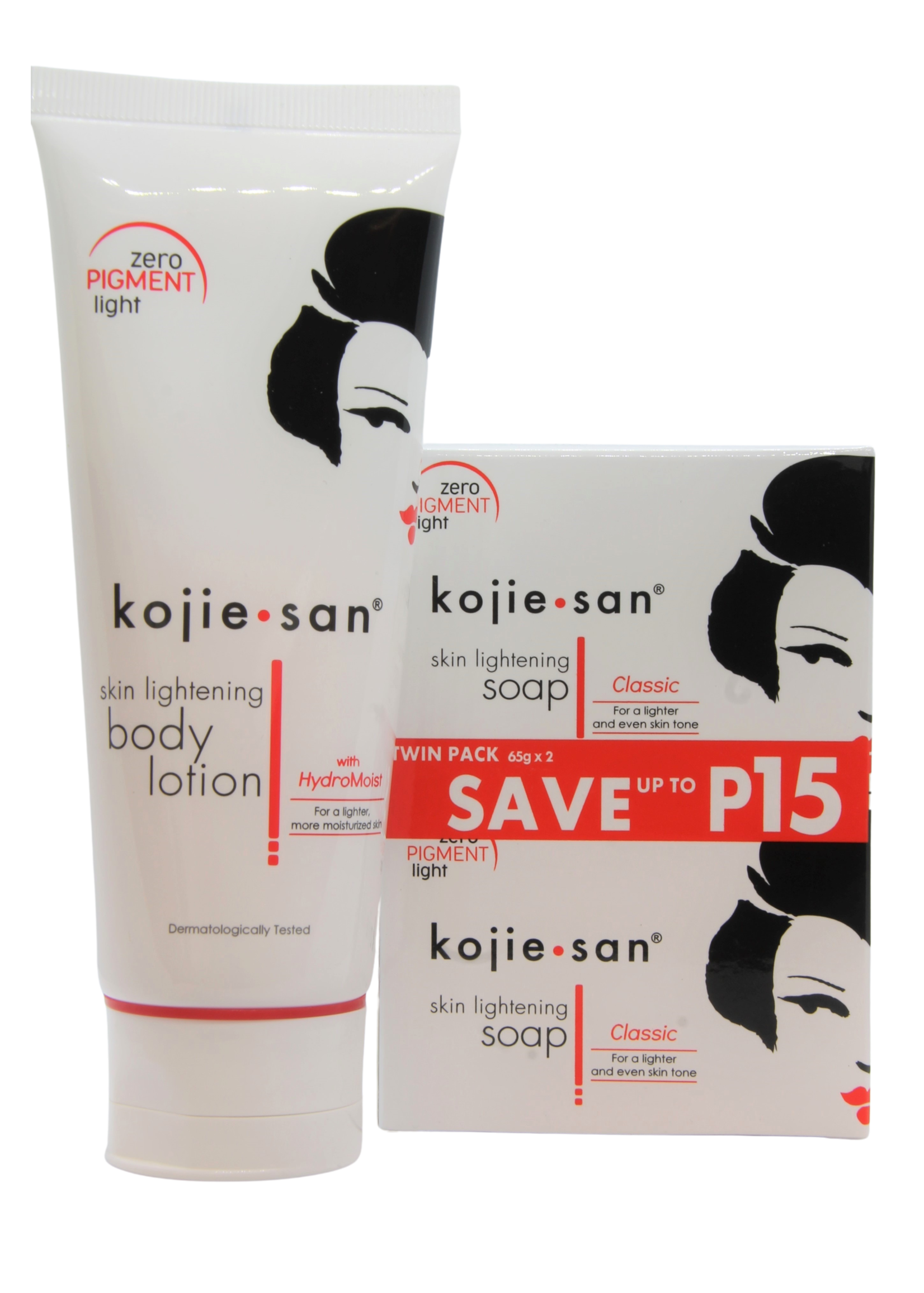 Pack d'introduction Kojie San savon éclaircissant pour la peau + lotion