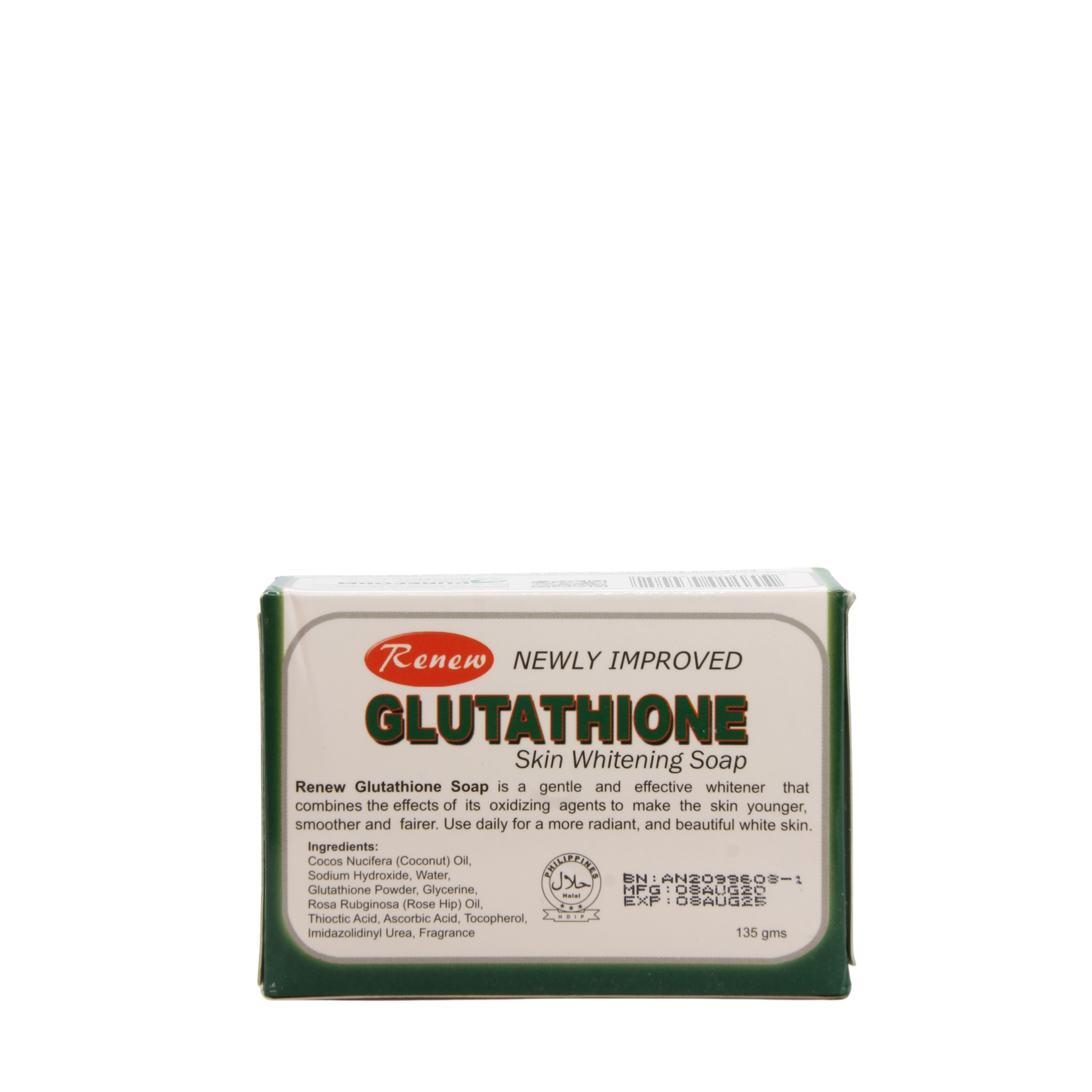 Renew, Vernieuwt en verfrist! Renew Glutathione Skin Lightening Soap 135 gr