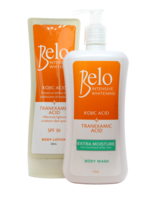 Belo Intense skin lightening body lotion and body wash