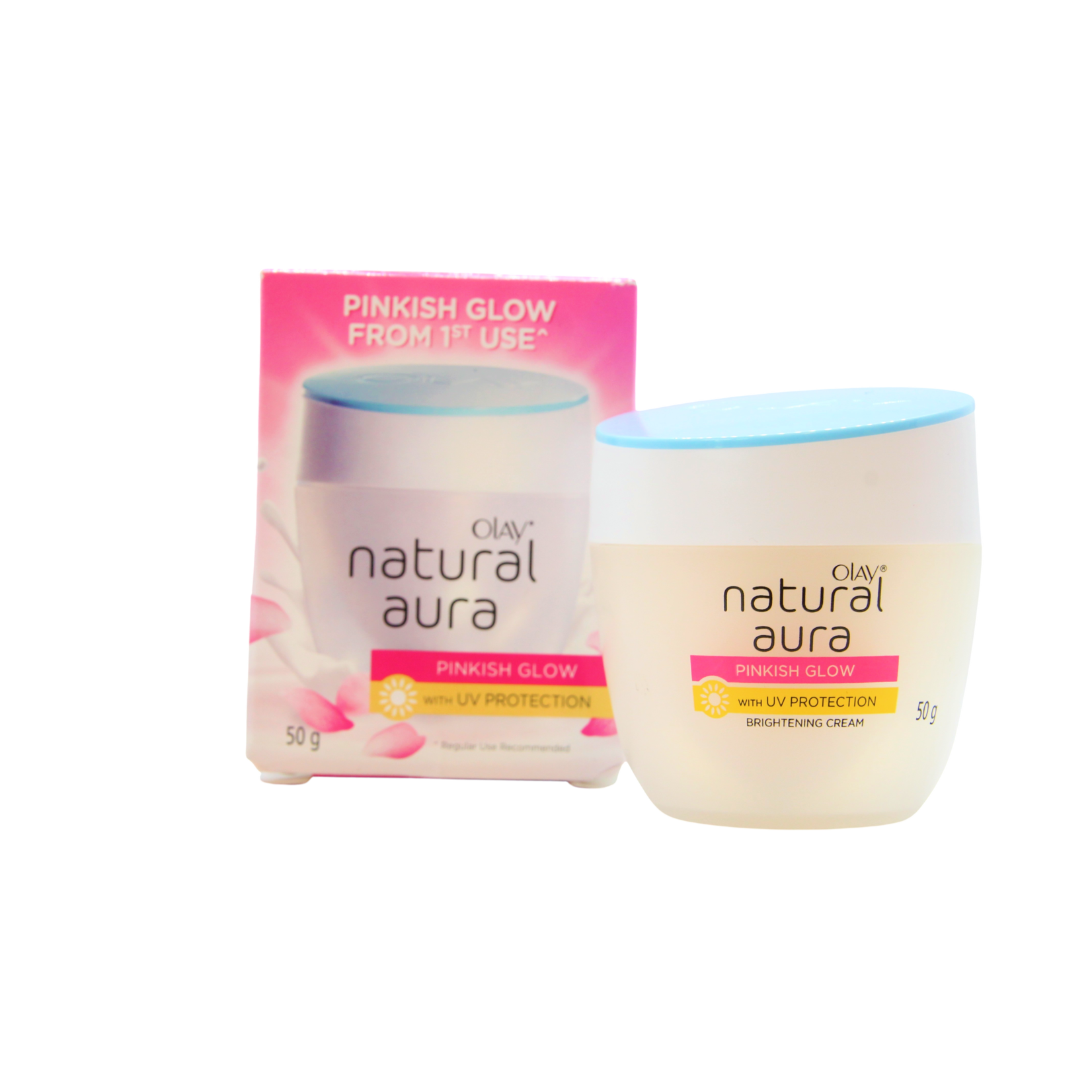 Olay Olay Natural Aura Pinkish glow crème met UV bescherming,50 gram