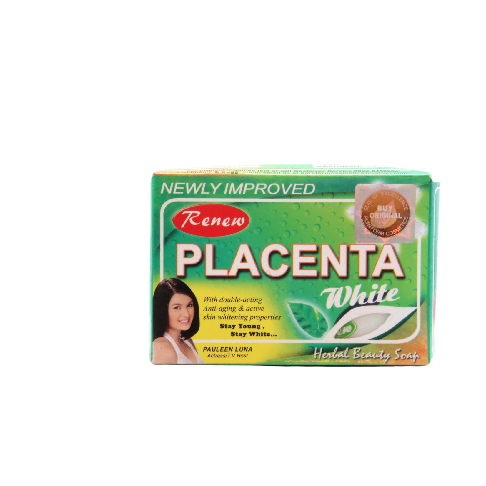 Renew, Vernieuwd en verfrist! Renew Placenta White Skin Lightening en Anti-aging  Zeep  135 gr