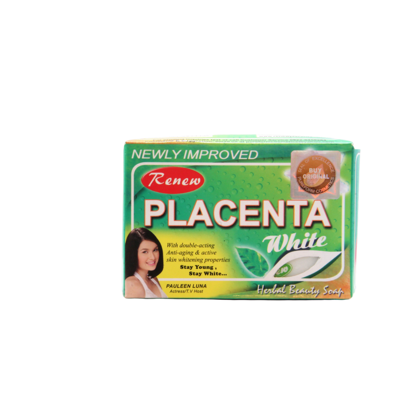 Renew, Vernieuwt en verfrist! Renew Placenta White Skin Lightening and Anti-aging Soap 135 gr