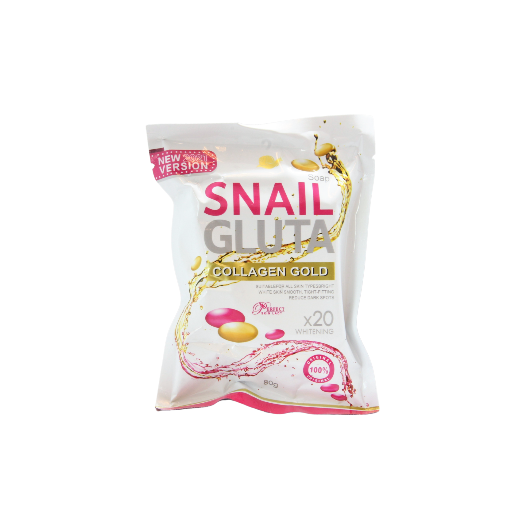 Snail White, laat je stralen als een engel! Escargot Savon Blanc Collagène Or 80 grammes