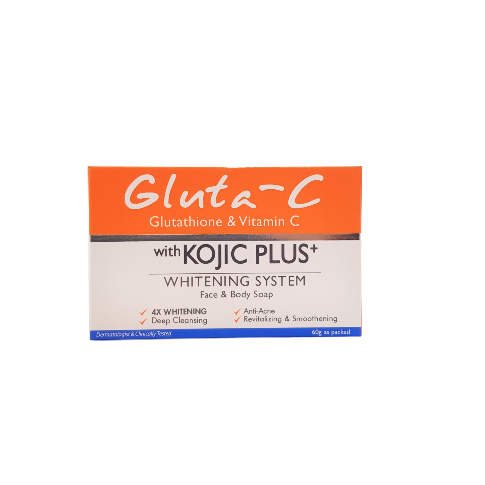 Gluta-C, voor een lichte, stralende en zachte huid! Gluta-C Face&Body soap with Kojic Plus Whitening System, 60 grams