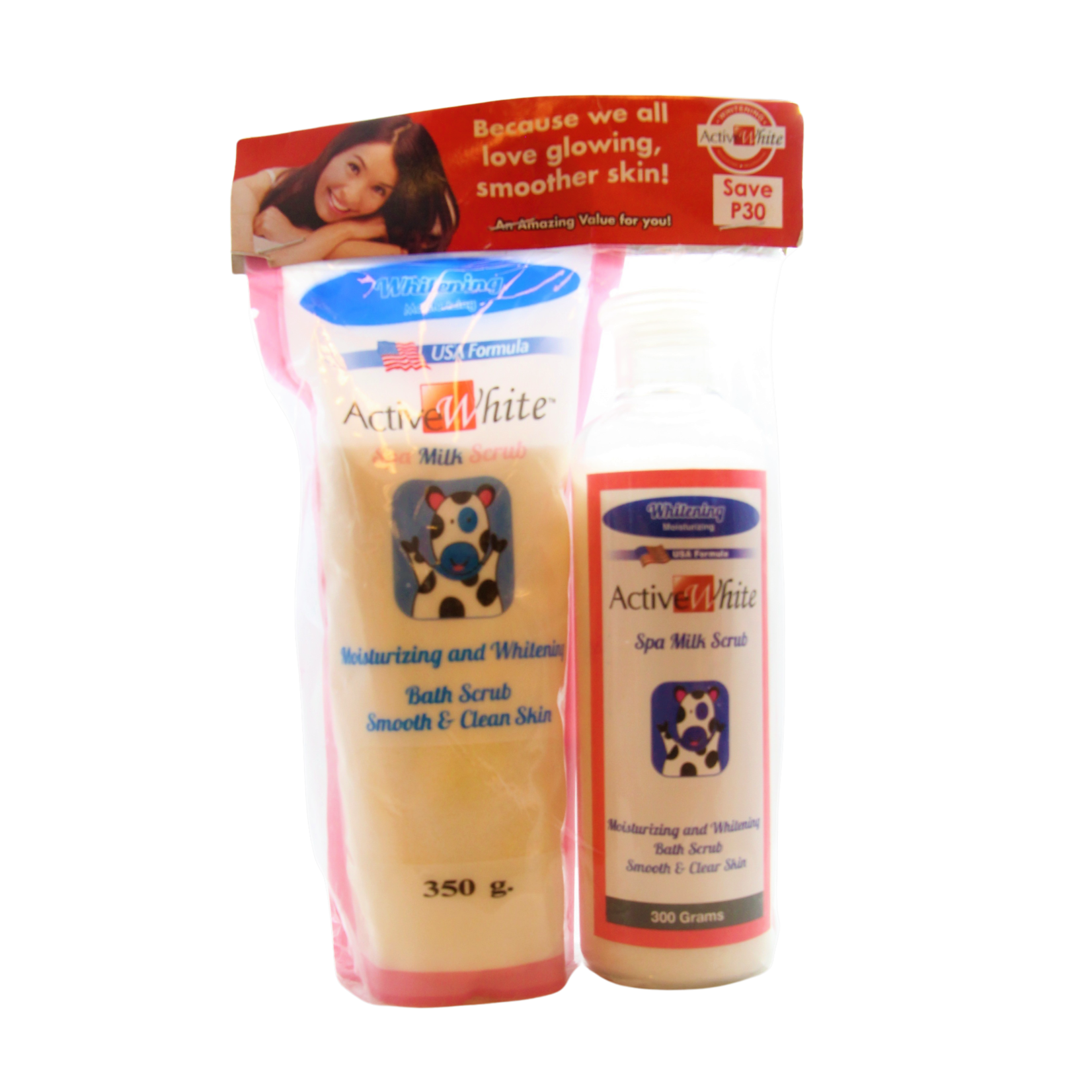 ActiveWhite ActiveWhite Spa Milk Scrub avec bouteille pratique ! 650 grammes !