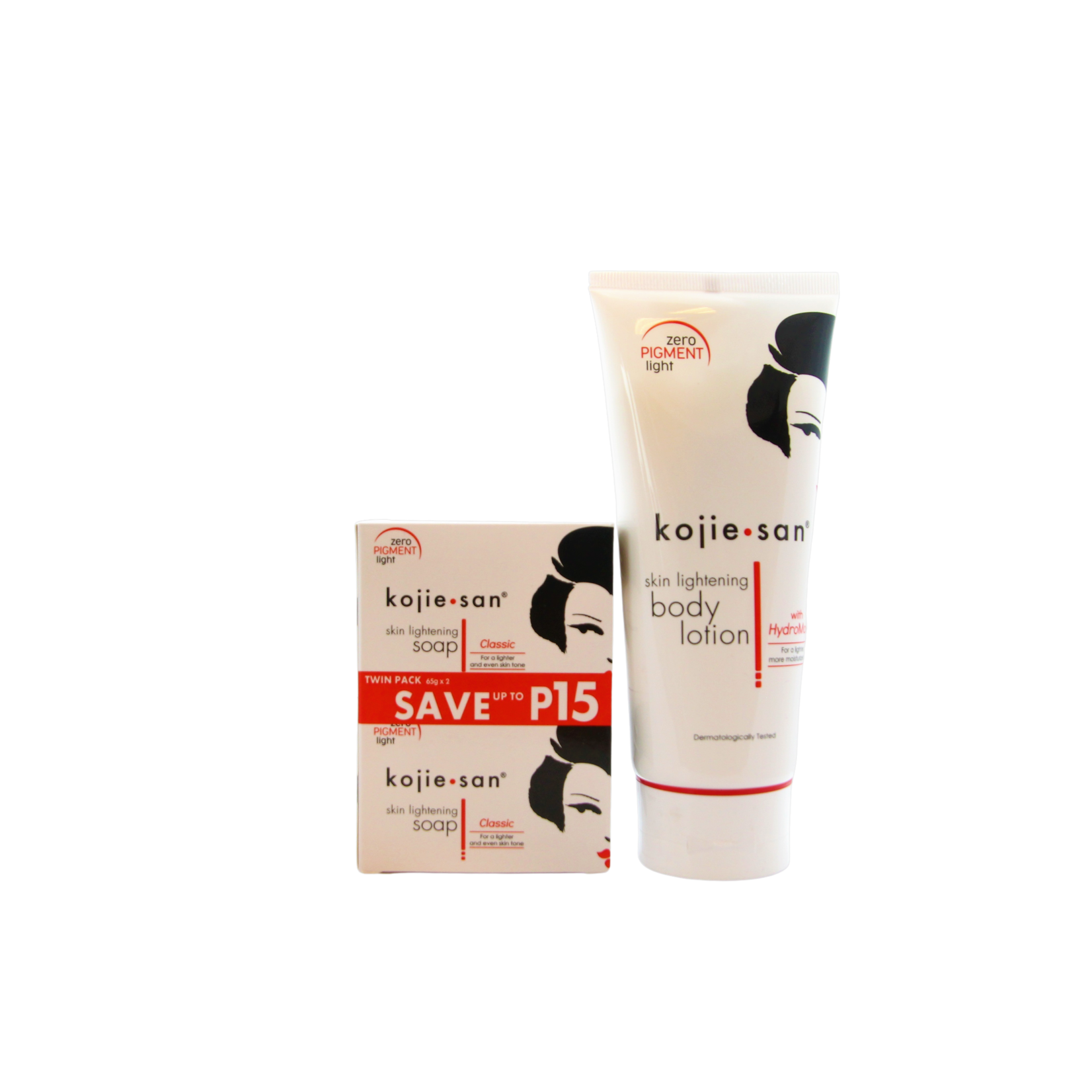 Kojie San, nummer één in anti-pigment producten! Savon éclaircissant Kojie San + Lotion pour le corps 200 ml – Coffret éclaircissant complet – Anti-taches pigmentaires – Élimine les taches brunes – Unifie le teint – Hydrate et nourrit – Soin visage et corps