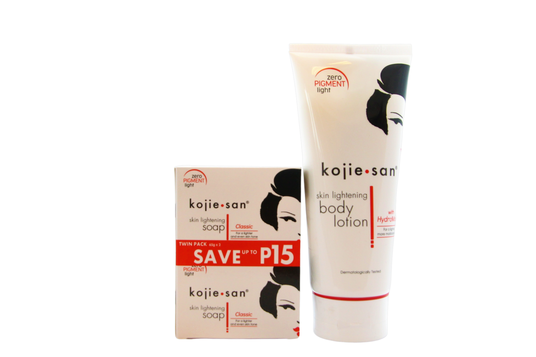 KojieSan Skin Lightening Soap 2 x 65 and Body Lotion 100 ml