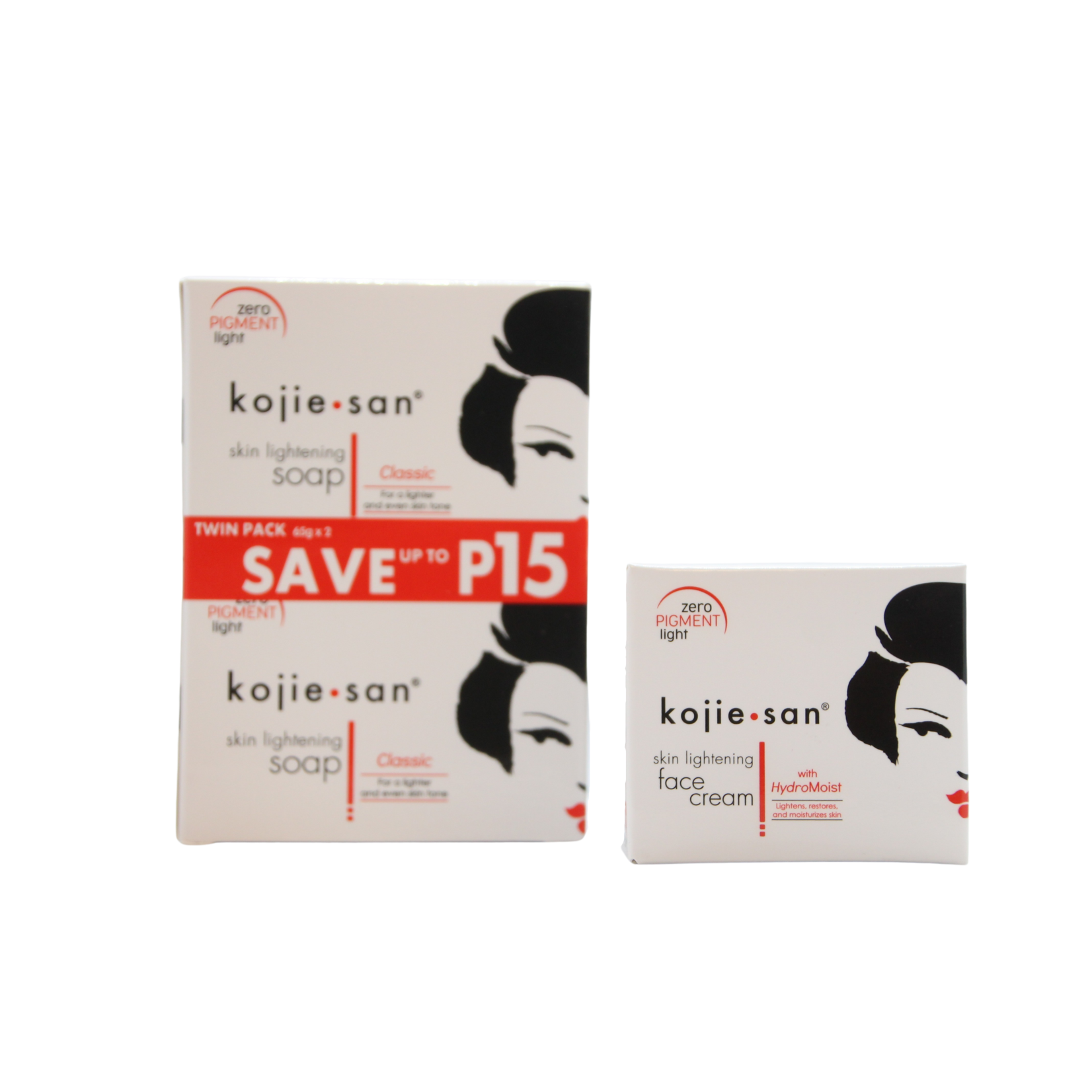 Kojie San, nummer één in anti-pigment producten! KojieSan Skin Lightening Zeep 2 x 65 gram én Face Cream, 30 gram