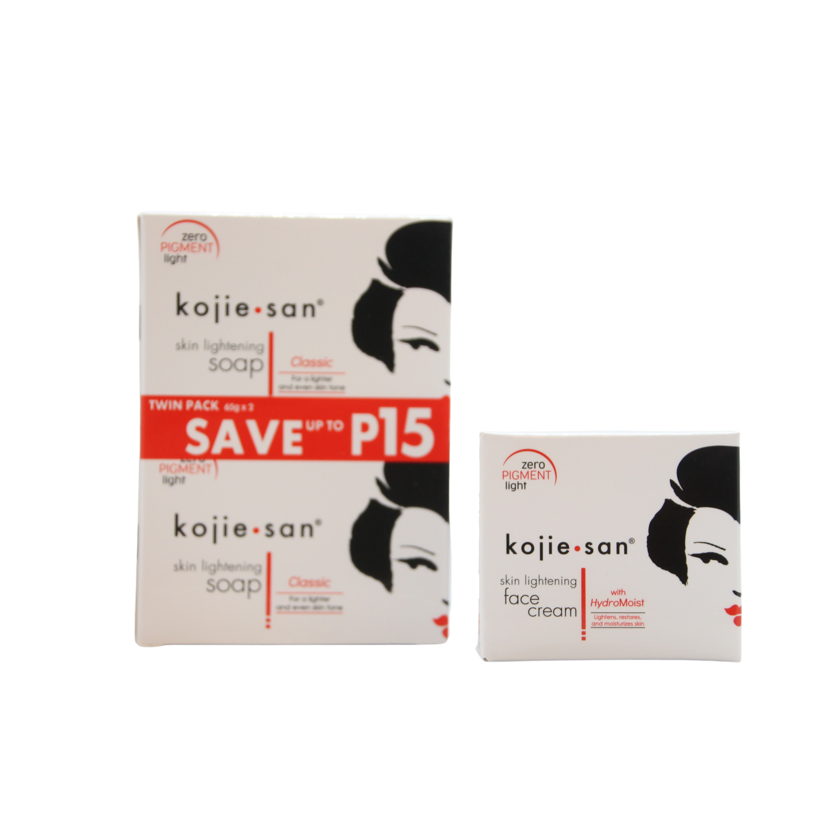 Kojie San, nummer één in anti-pigment producten! Savon éclaircissant Kojie San 2 x 65 g + Crème visage 30 g – Anti-taches pigmentaires – Élimine les taches brunes – Unifie le teint – Soin blanchissant visage et corps – Anti-acné – Hydratant et nourrissant