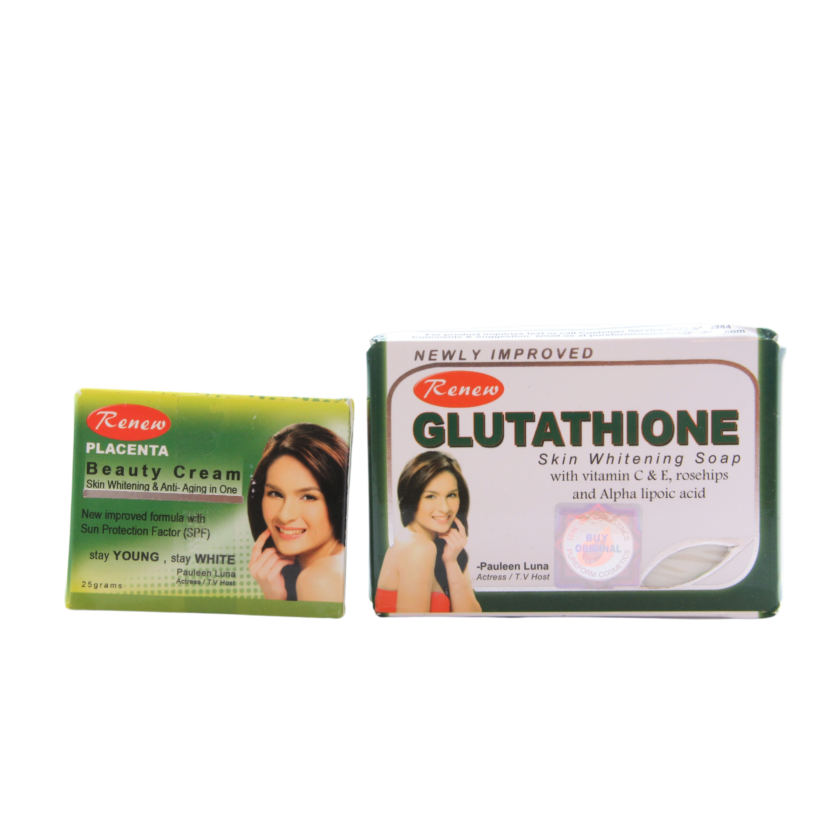 Renew, Vernieuwt en verfrist! Renew Glutathion Skin Whitening Soap + Placenta Beauty Cream