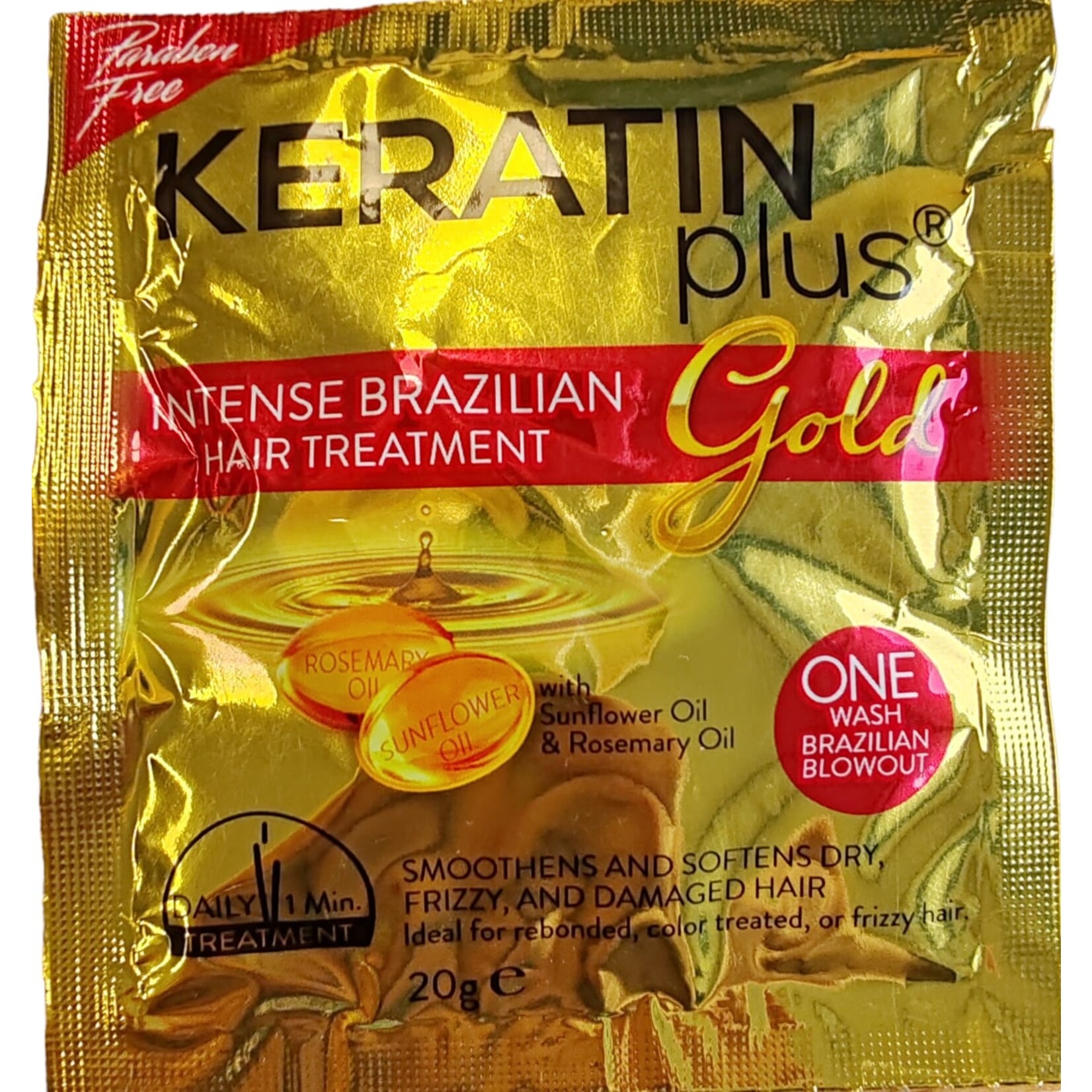 Keratin Plus Keratine Plus Intense Brazilian Hair Treatment, 20 gram GRATIS