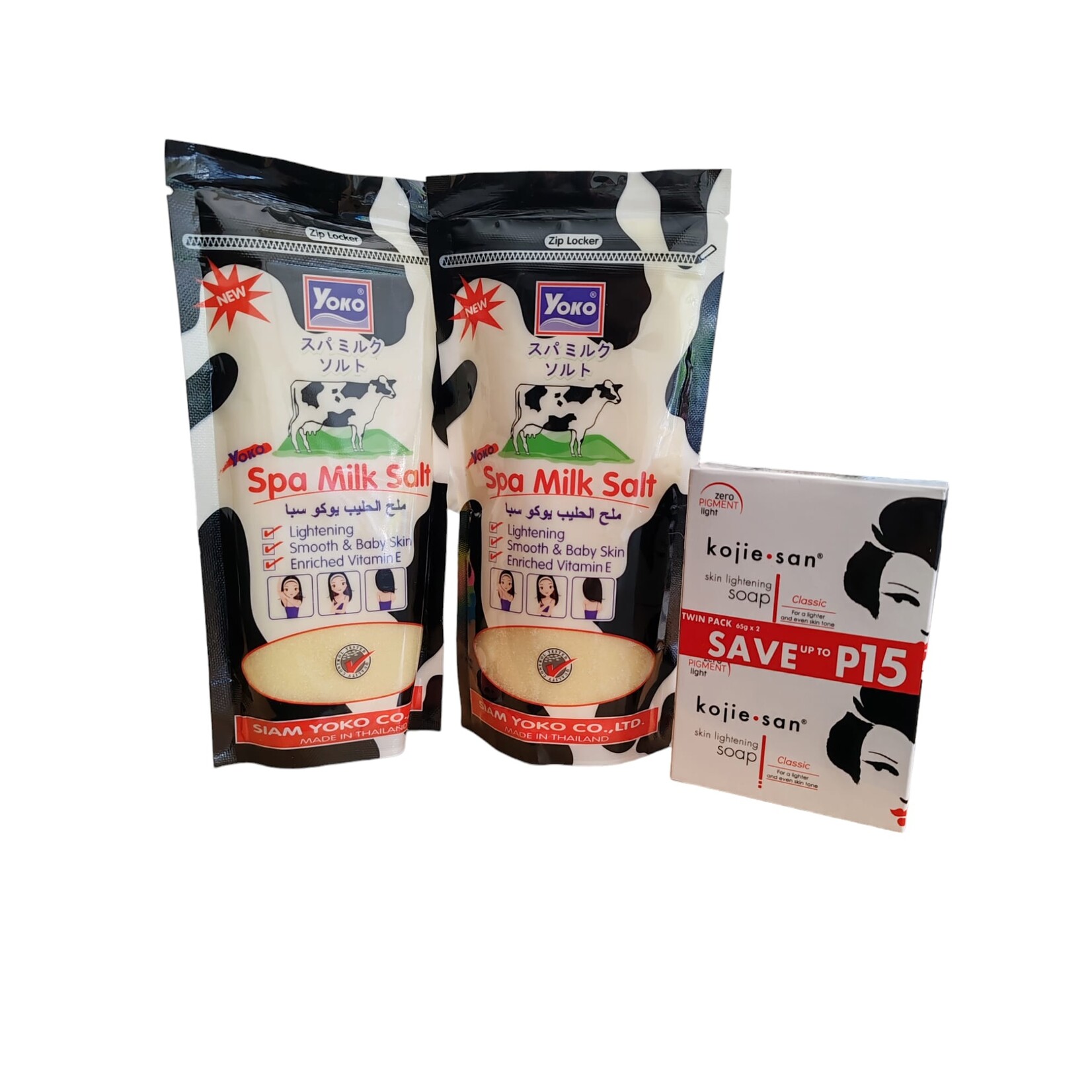 Yoko YOKO Spa Melkzout 2 + 1 Gratis Kojie San Classic 2x65g