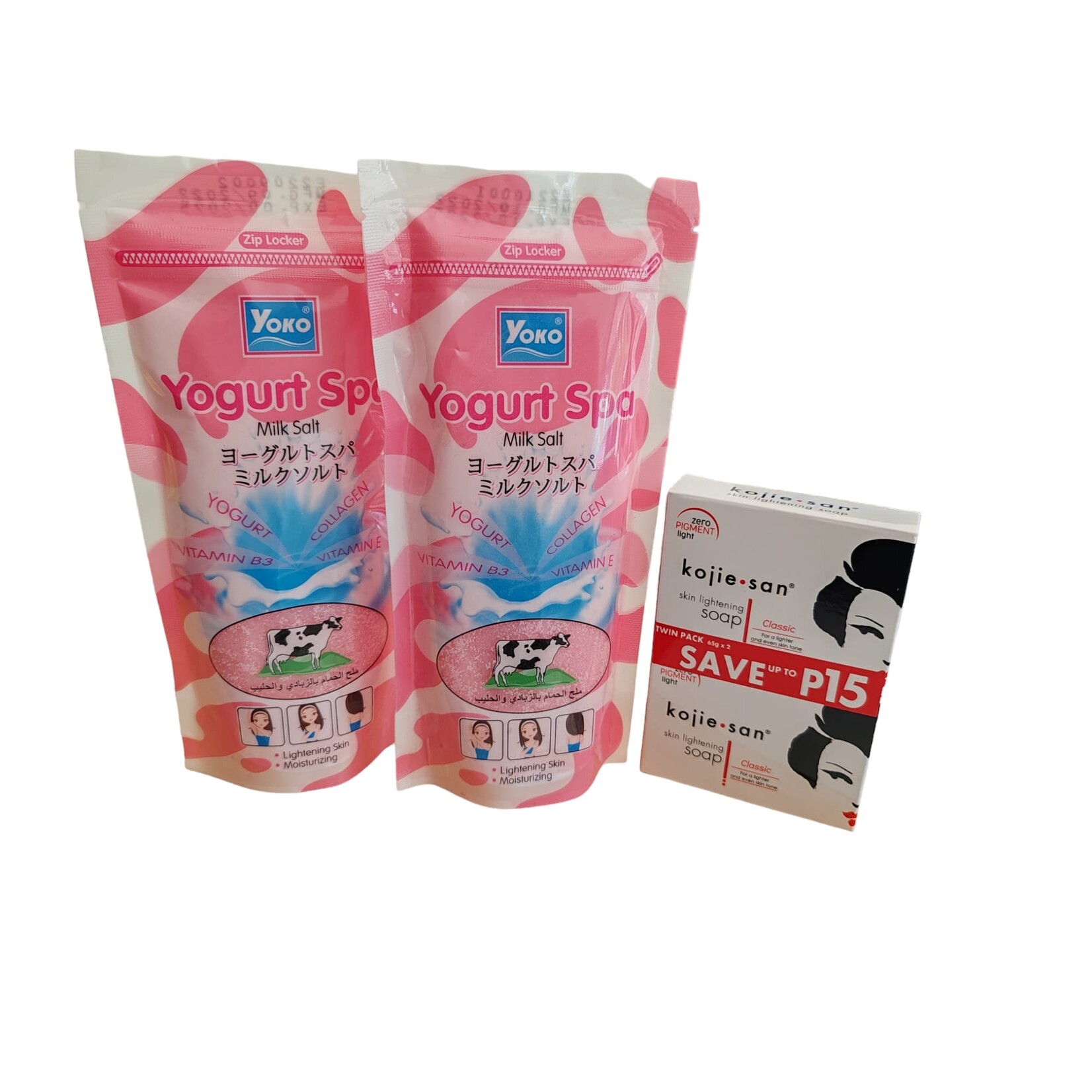 Yoko YOKO Spa Yoghurt Melkzout 2 + 1 GRATIS Kojie San Classic 2x65g