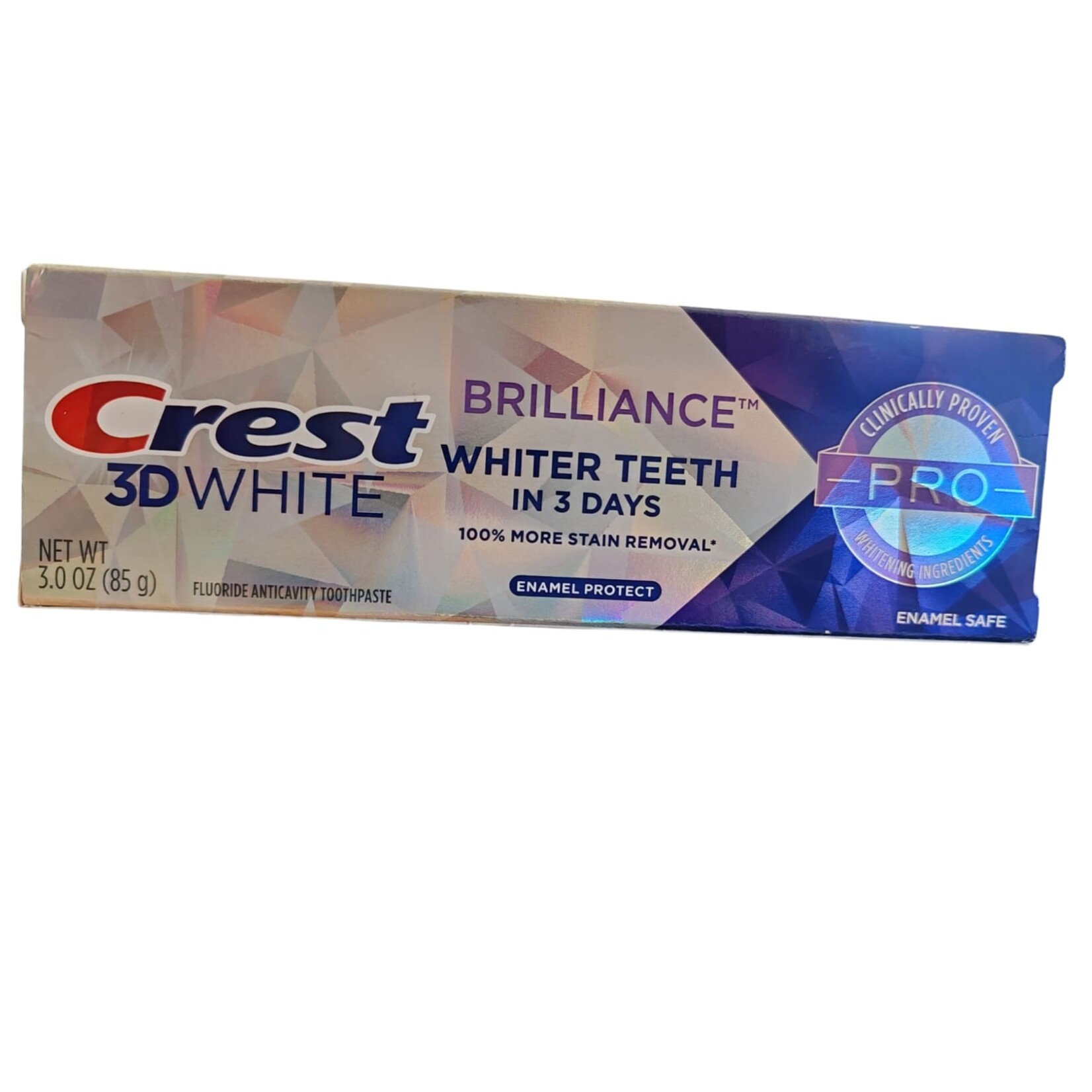 Crest, de nummer één pasta voor de gezondste prachtige lach! **Crest 3D White Brilliance Pro Toothpaste – Whiter Teeth in 3 Days – With Enamel Protection – Whitening Toothpaste – Removes Stains – Against Yellow Teeth – Professional Oral Care**