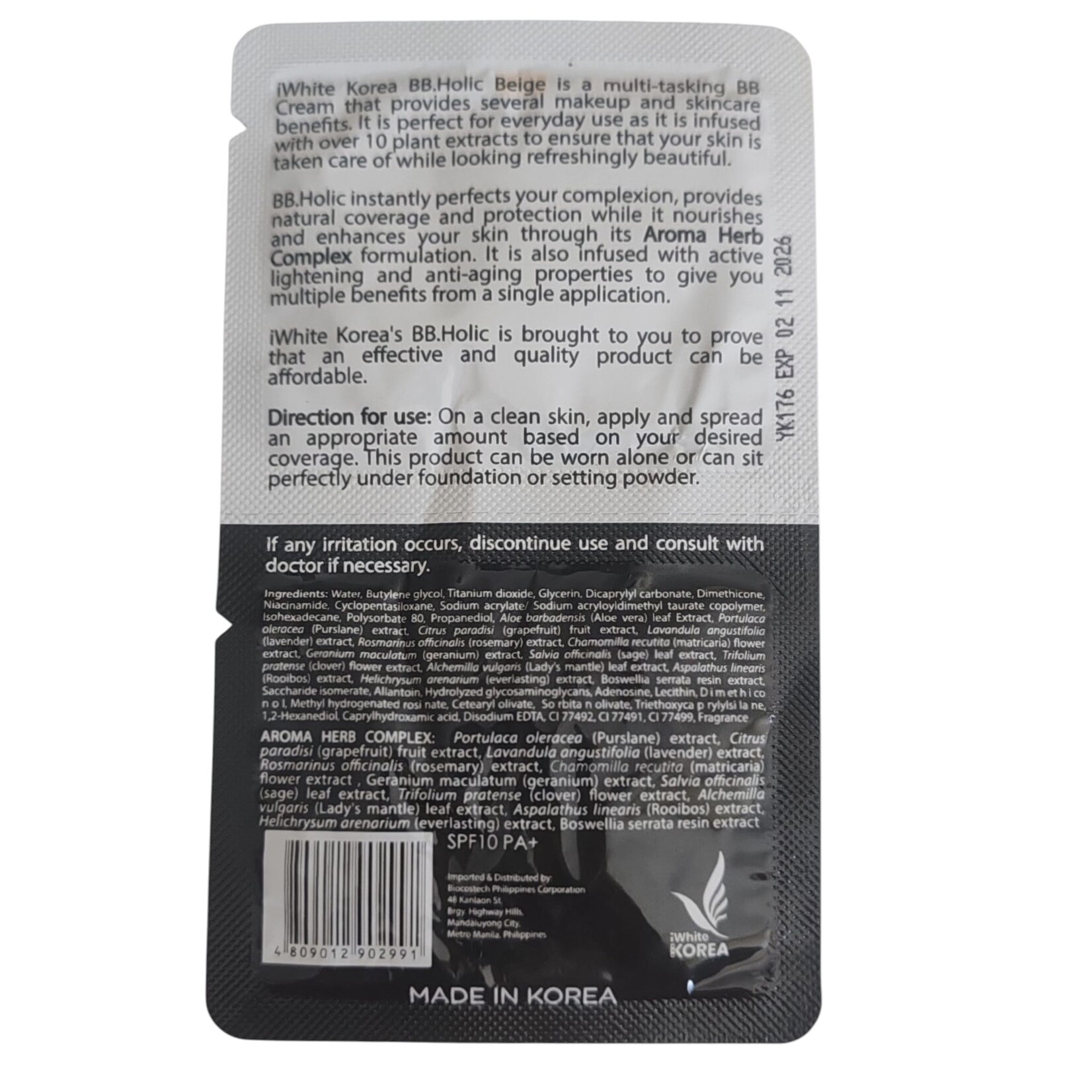 White Korea Koreaanse BB.Holic Whitening Cream met Niacinamide – BB Crème – Skin Lightening & Verzorgend – Tegen Pigmentvlekken – Egale & Stralende Huid – Hydraterend & Voedend – Gezichtsverzorging