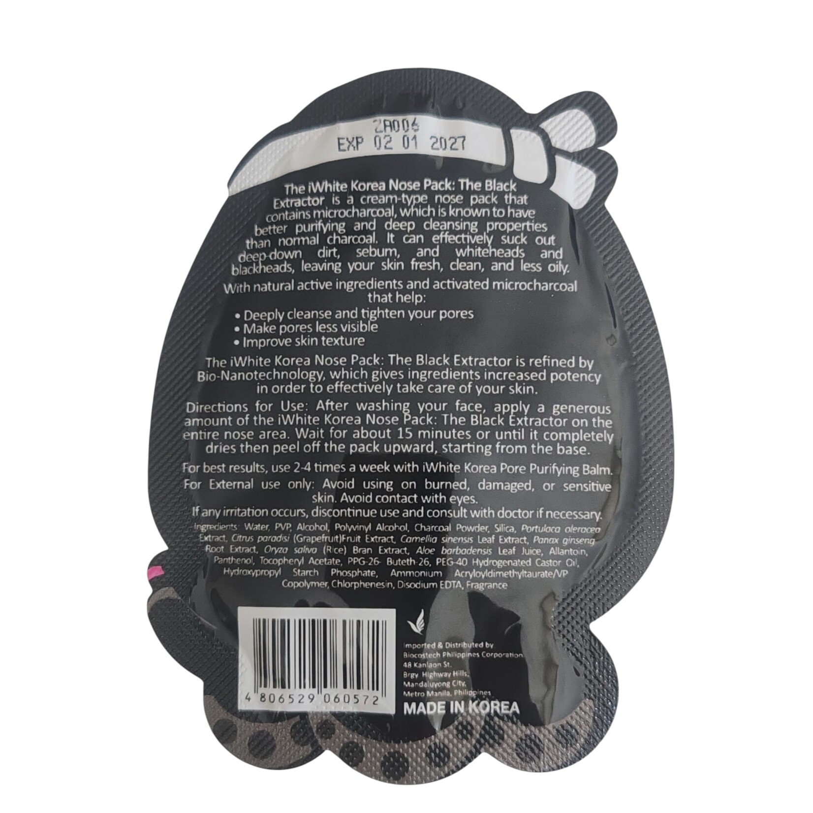 White Korea White Korea The Black Extractor Nasal Pack (Blackhead and Whitehead Remover)