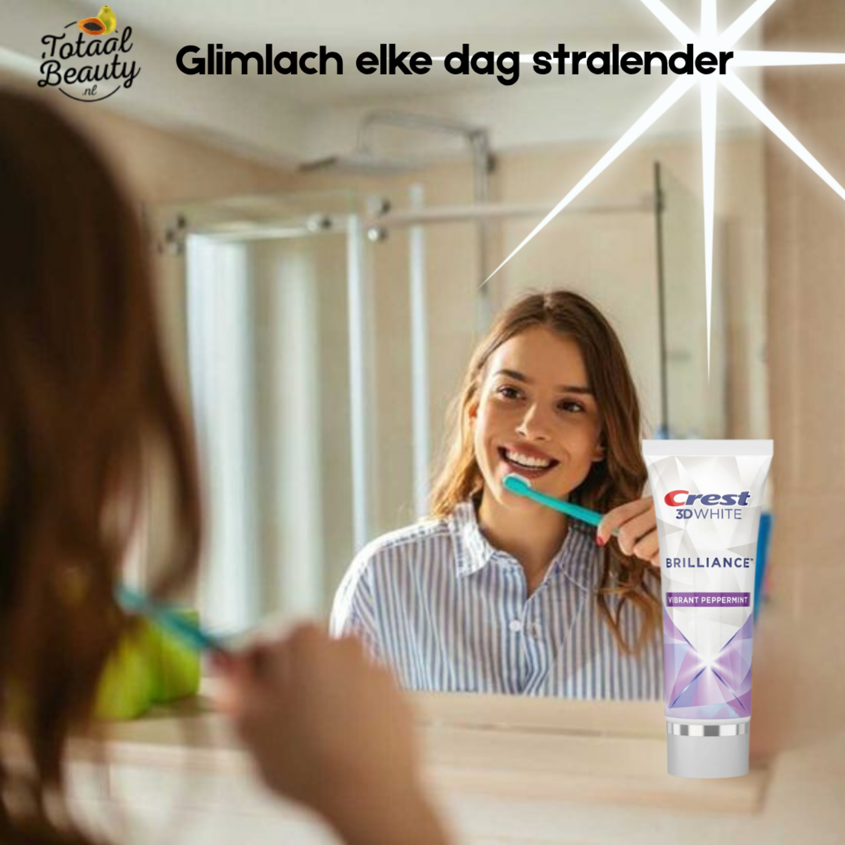 Crest, de nummer één pasta voor de gezondste prachtige lach! Crest 3D White Brilliance Toothpaste – 2 x 121g – Whitening Toothpaste – Whiter Teeth – Removes Stains – Anti-Caries – Fresh Breath – Professional Oral Care – Against Yellow Teeth
