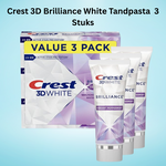 Crest, de nummer één pasta voor de gezondste prachtige lach! Crest 3D White Brilliance Tandpasta – 3 x 121g – Whitening Tandpasta – Wittere Tanden – Verwijdert Vlekken – Anti Cariës – Frisse Adem – Geavanceerde Mondverzorging – Tandpasta Tegen Gele Tanden
