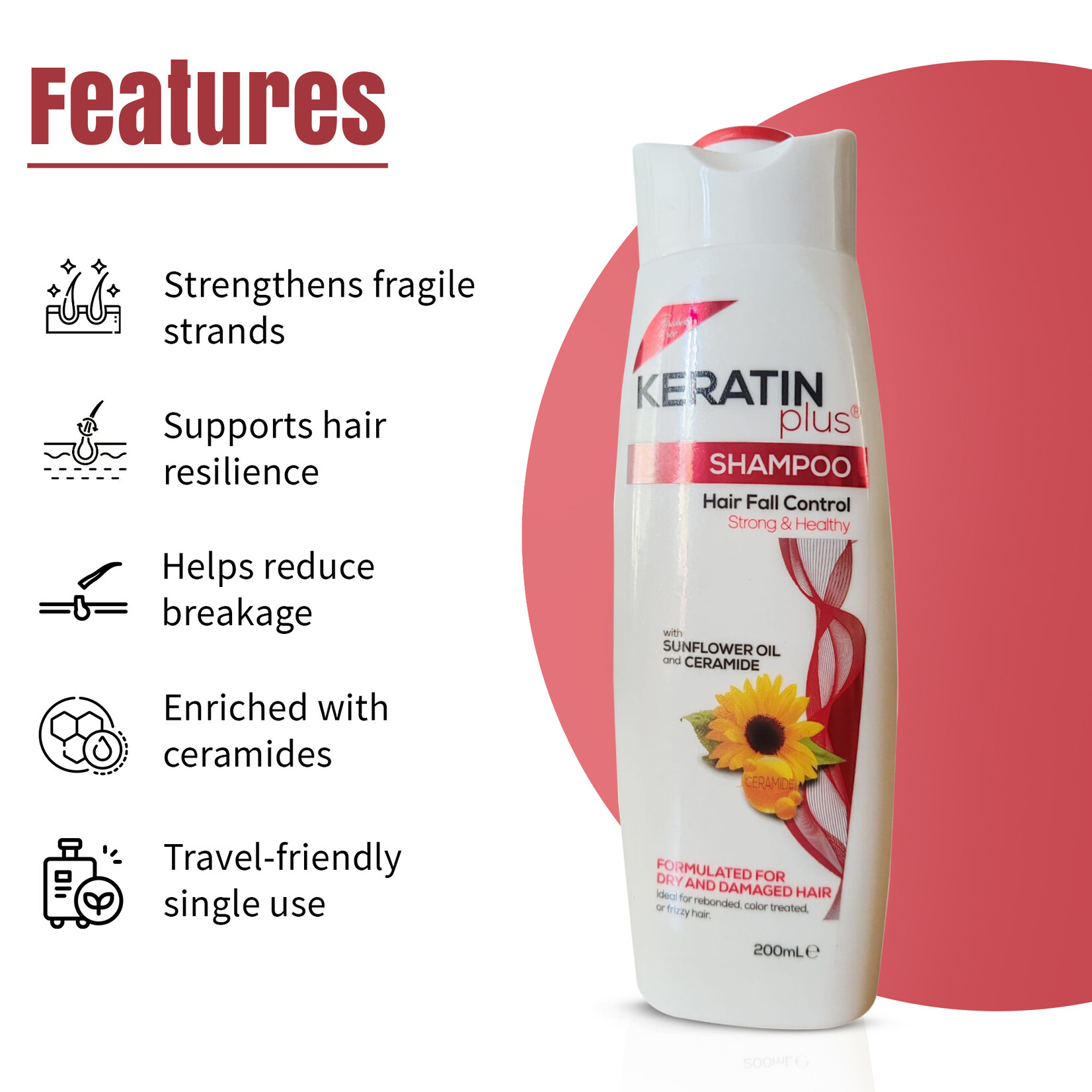 Belo, Vakkundig samengesteld om jouw unieke schoonheid te laten zien! Keratine Plus shampoo voor haar uitval 200 ml met 2 GRATIS keratine plus treatment