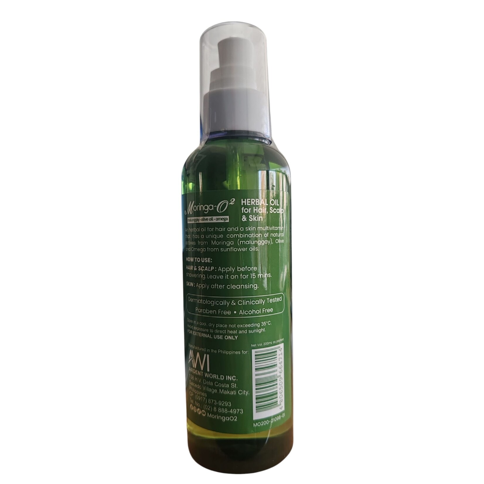 Moringa-O2, Het topmerk voor huid- en haarverzorging met rijke kruiden! Moringa O2 Herbal HairTherapy Oil  200ml