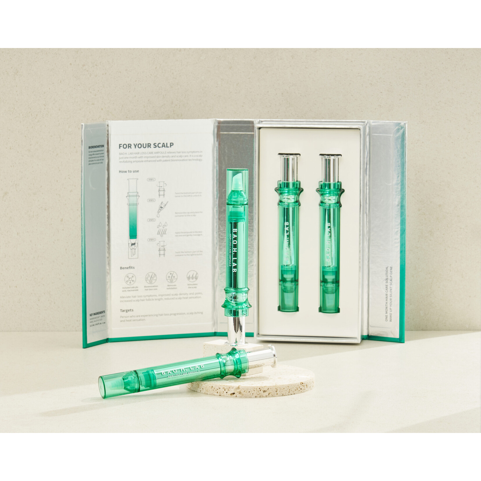 TotaalBeauty, de heerlijkste zepen van Top kwaliteit! Bao H. Lab Haaruitval verzorging Ampul - Haaruitval - Premium Hair Regrowth Ampoule - BAO H. LAB Anti-Haaruitval Serum - Haaruitval Oplossing - BAO H. LAB Hair Regrowth Ampoule - Ampul tegen Dunner Wordend Haar - BEFF™ Postbiotic Ampul - Haaruitval