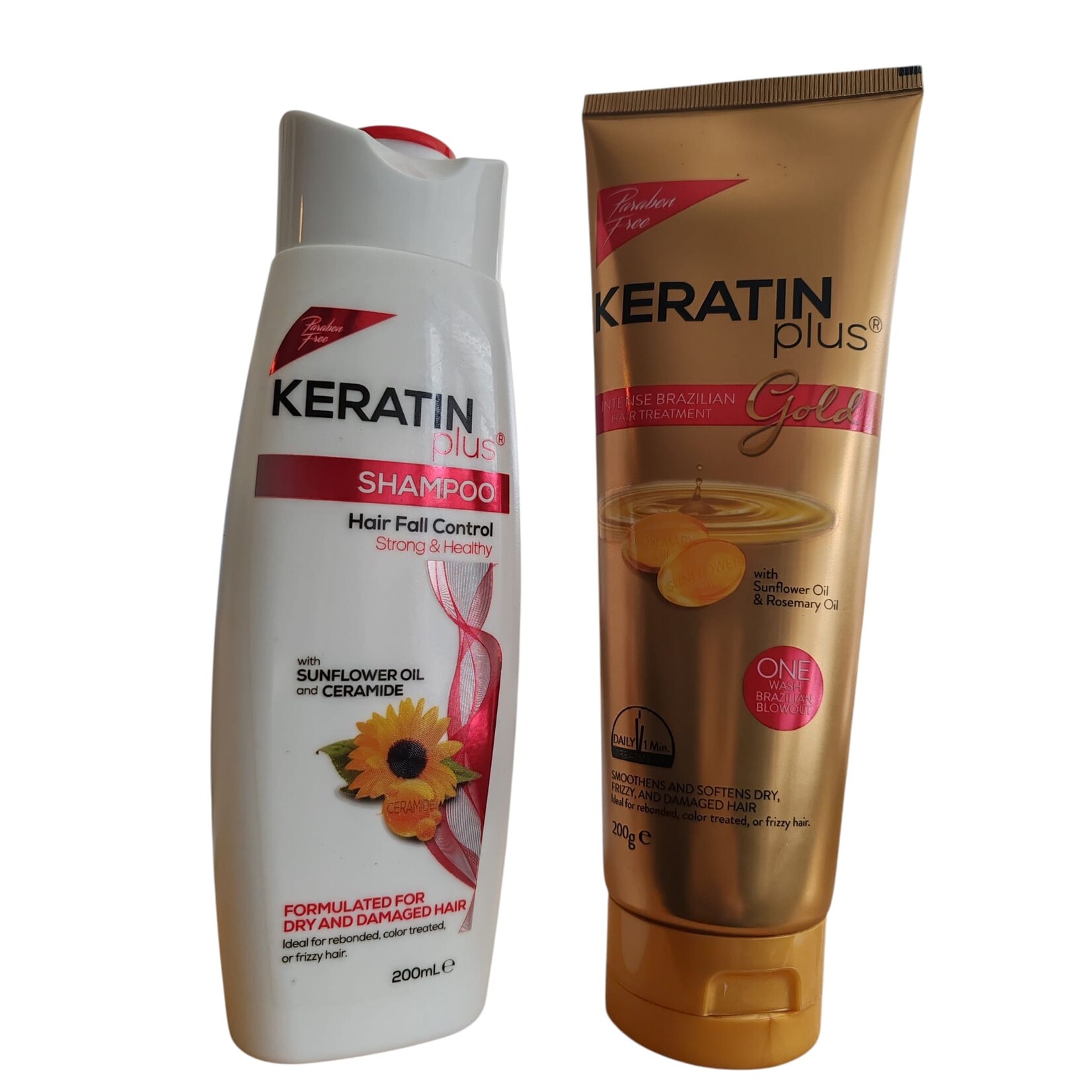 Keratin Plus Keratine Plus Intense Brazilian Hair Treatment 200g + Keratine Shampoo 200ml – Haarverzorgingspakket – Voor Droog & Beschadigd Haar – Keratine Behandeling – Herstel & Voeding – Anti-Frizz – Glad & Glanzend Haar – Professionele Haarverzorging