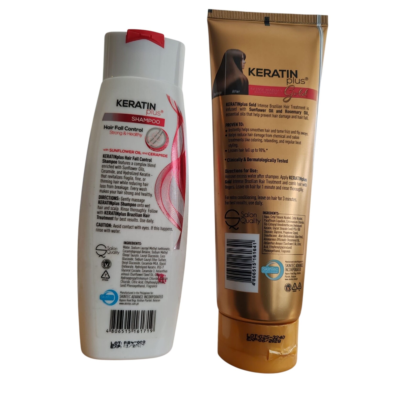 Keratin Plus Keratine Plus Intense Brazilian Hair Treatment 200g + Keratine Shampoo 200ml – Haarverzorgingspakket – Voor Droog & Beschadigd Haar – Keratine Behandeling – Herstel & Voeding – Anti-Frizz – Glad & Glanzend Haar – Professionele Haarverzorging