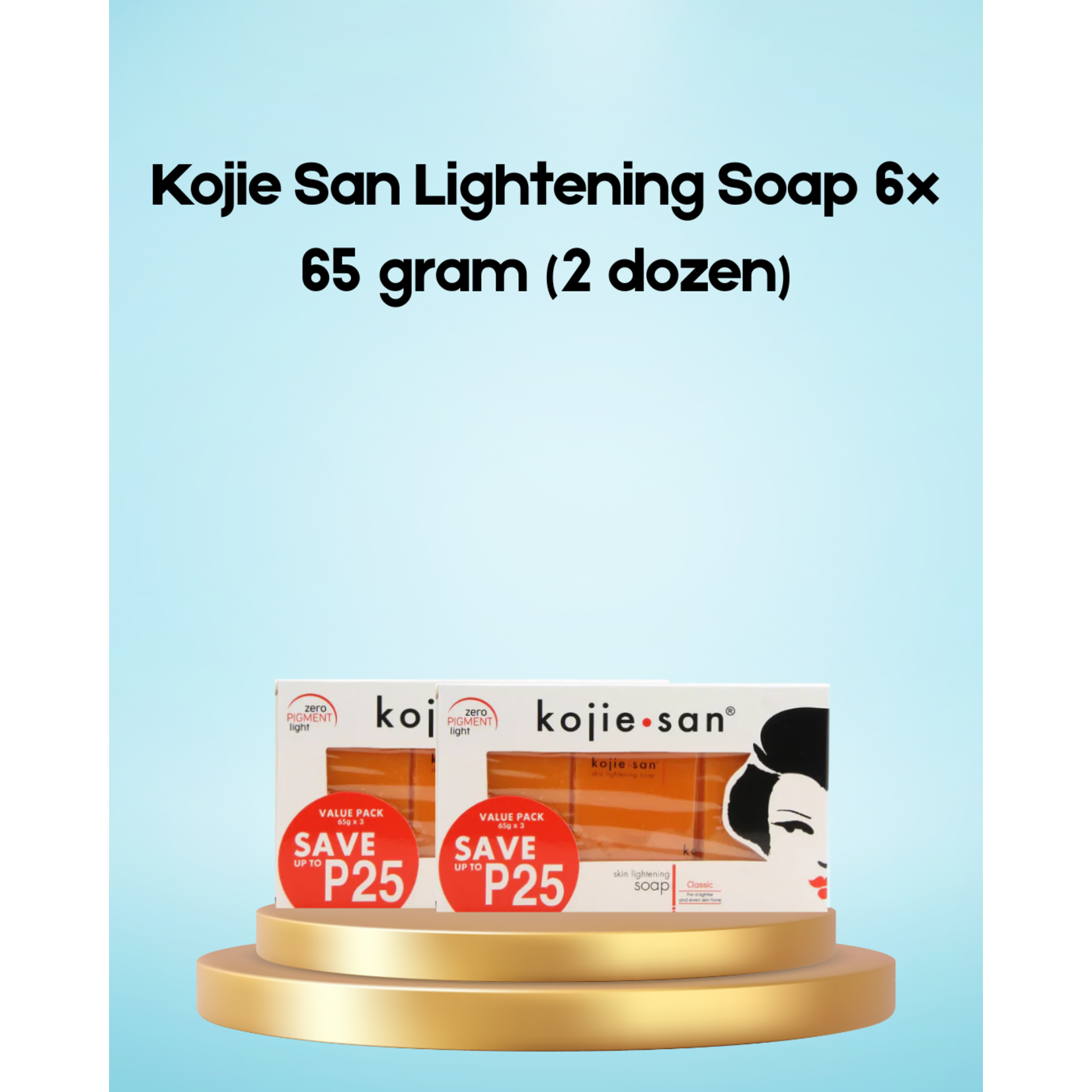 Kojie San, nummer één in anti-pigment producten! Savon éclaircissant Kojie San 6 x 65 grammes (2 boîtes)