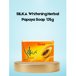 Silka, Al na zeven dagen een lichtere huid! Silka Skin Lightening Papaya Soap – 135g – Tegen Pigmentvlekken – Donkere Vlekken Verwijderaar – Egale Huid – Whitening Zeep – Natuurlijke Papaja Extracten – Gezichts- & Lichaamsreiniging – Hydraterend & Verfrissend