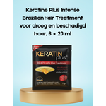 Belo, Vakkundig samengesteld om jouw unieke schoonheid te laten zien! Keratine Plus Intense Brazilian Hair Treatment voor droog en beschadigd haar, 20 ml GRATIS