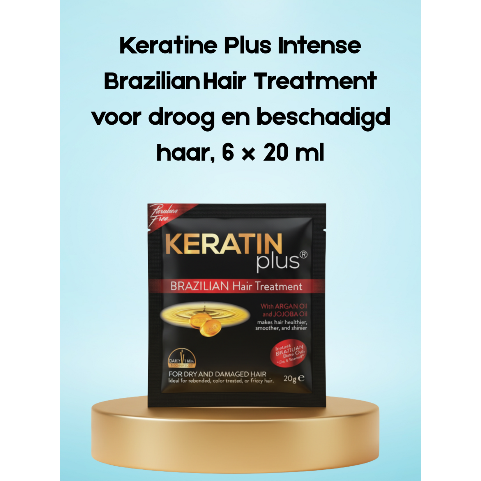 Belo, Vakkundig samengesteld om jouw unieke schoonheid te laten zien! Keratine Plus Intense Brazilian Hair Treatment voor droog en beschadigd haar, 20 ml GRATIS