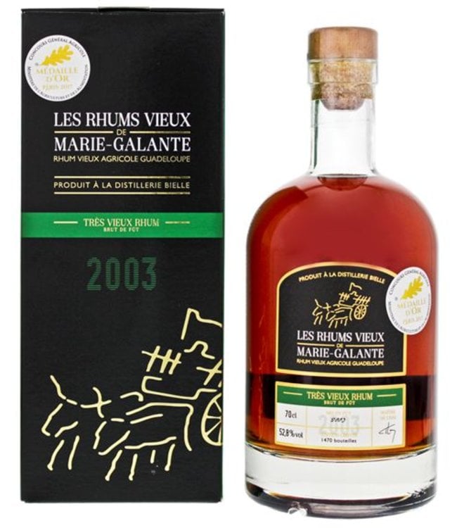 Rhum Bielle Les Rhum Vieux de Marie Galante Bielle Tres Vieux 2003 (52.8%)