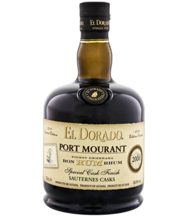 El Dorado El Dorado Port Mourant 2018 - 18yo - Special Cask - Sauternes  Casks (58,6%)