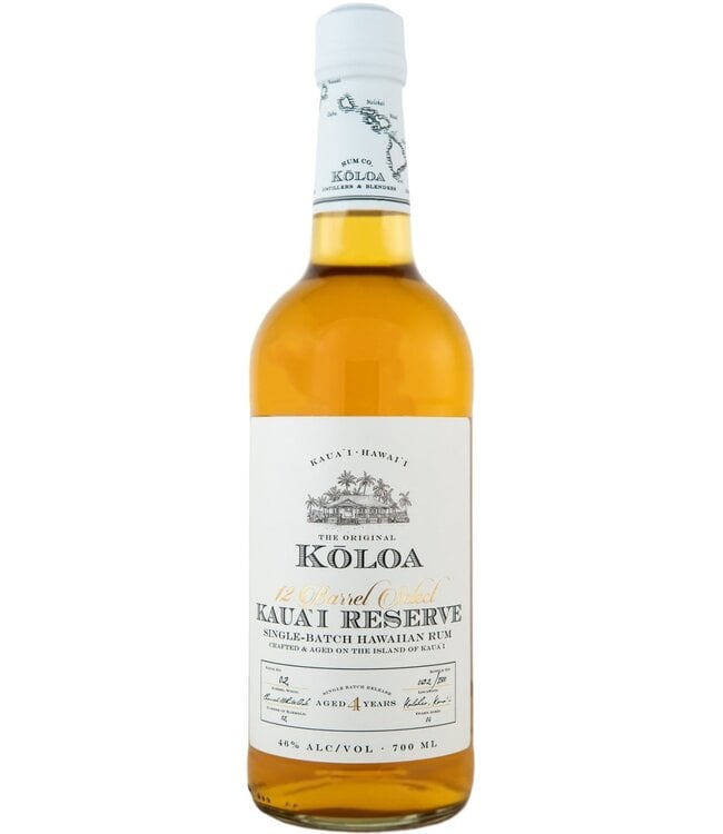 Kõloa Hawaiian Rum Kõloa Kaua'I Reserve  4 years old Barrel Select Hawaiian Rum (40%)