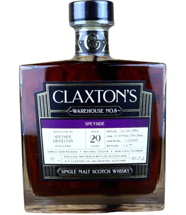 Claxton's WH No.8 Speyside Distillery 29YO 1st Fill Tawny Port Octave (46,3%)