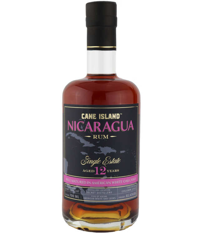 Secret Distillery Nicaragua 12 years old Single Estate rum - Cane Island (43%)