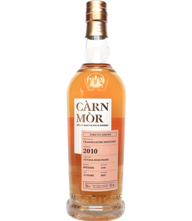 Morrison Distillers Carn Mor Craigellagie 2010 - 12yo Guyana Rum Finish (47,5%)