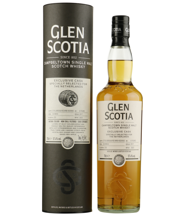 Glen Scotia 6YO 1st Fill Bordeaux Red Wine Single Cask (57,4%)