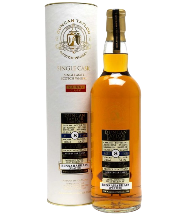 Duncan Taylor 8YO Single Sherry Cask Bunnahabhain Peated (54%)