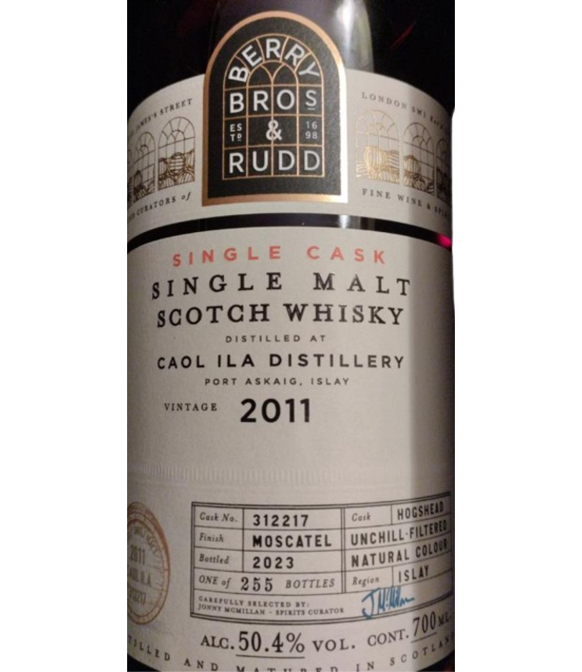 Berry Bros & Rudd - Caol Ila Distillery 2011 Moscatel Finish (50,4%)