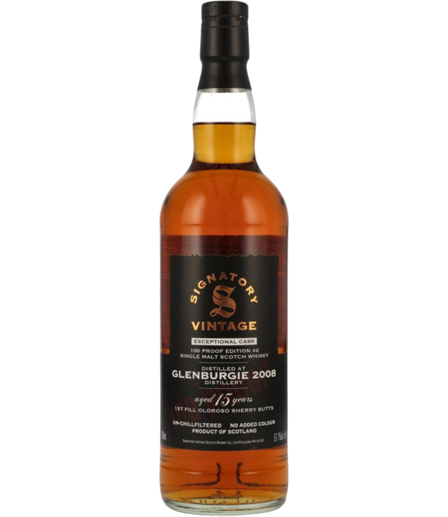 Signatory Vintage Glenburgie 2008 - 15YO 1st Fill Oloroso Sherry Butts (57,1%)