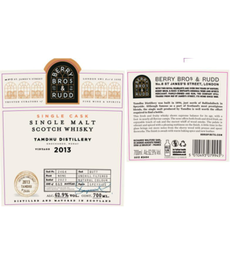 Berry Bros & Rudd Berry Bros & Rudd Tamdhu 2013 (62,9%)