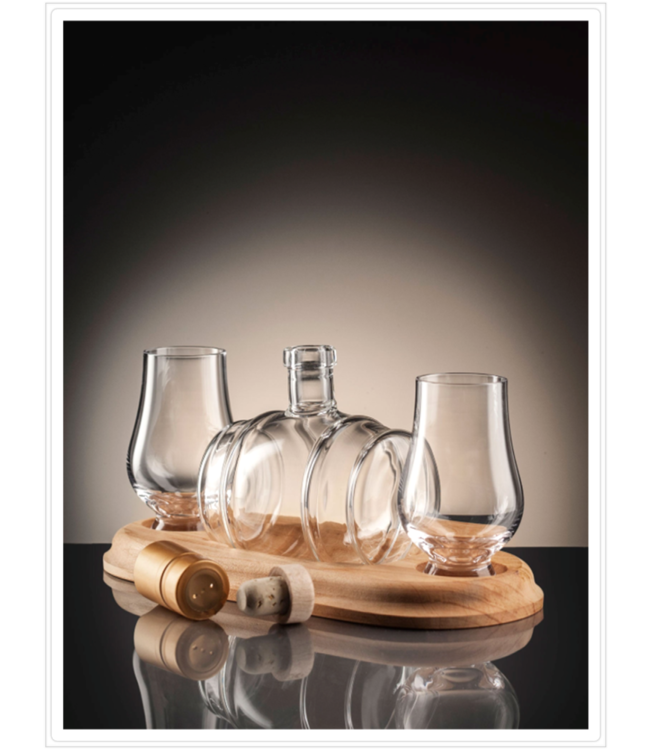 Whisky / Rum Barrel navulbare Decanter & 2 Glazen (200ml)