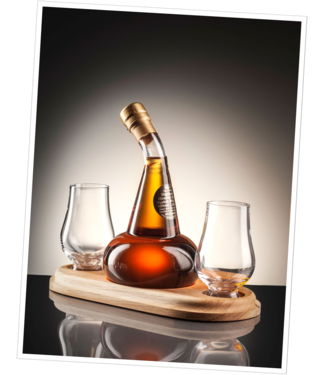 Stylish Whisky Pot Still Whisky / Rum Refillable Decanter & 2 Glasses (200ml)