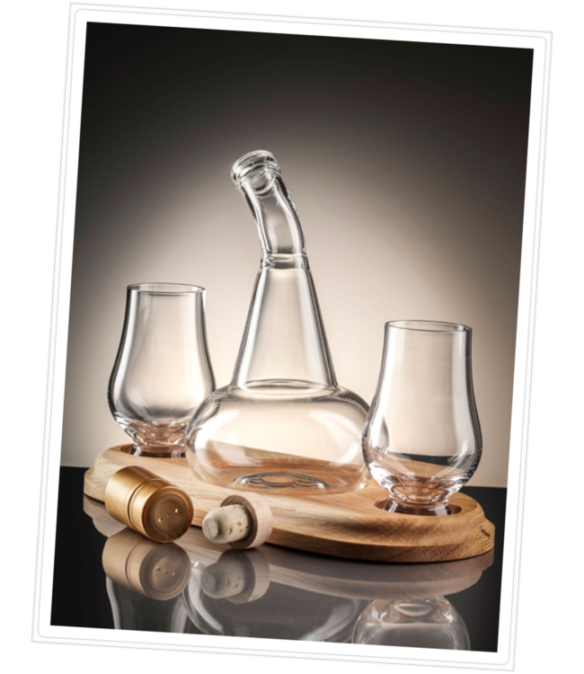 Pot Still Whisky / Rum navulbare Decanter & 2 Glazen (200ml)
