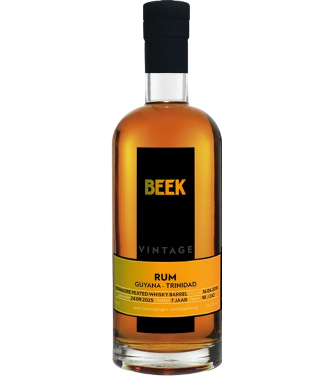 Beek Spirits BEEK Rum Guyana & Trinidad - Bowmore Peated Whisky Barrel (44,2%)