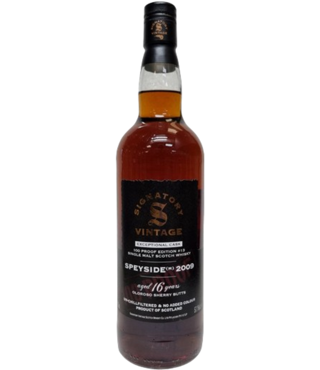 16YO Speyside (M) 2009 - Signatory 100 Proof Exceptional Cask (57,1%)