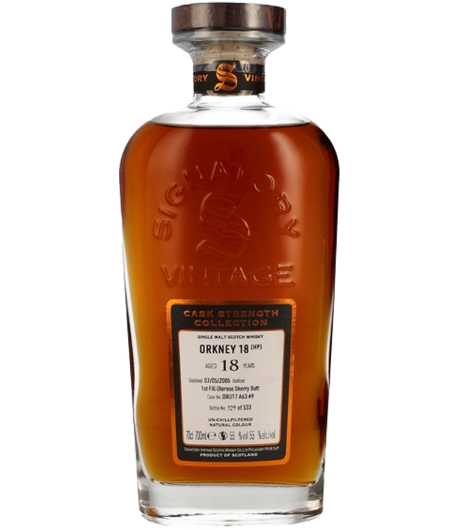 18YO Orkney (HP) 2005 - Signatory Cask Strength Collection (55%)