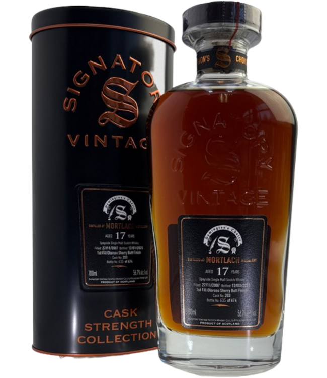 17YO Mortlach 2007 - Signatory Cask Strength Collection (56,7%)